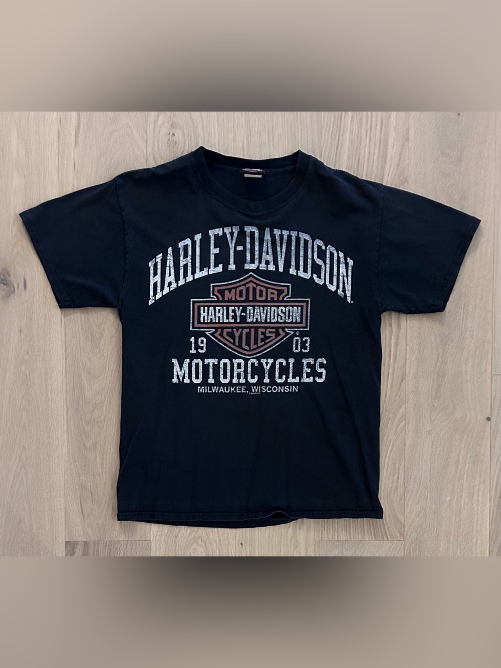 Harley-Davidson Motorcycles Madawaska Maine Double Sided T-Shirt